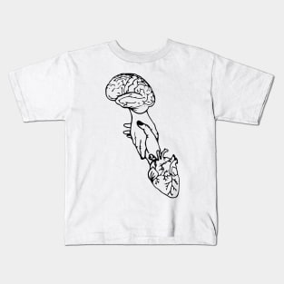 Brain DNA Heart Hand Balance Kids T-Shirt